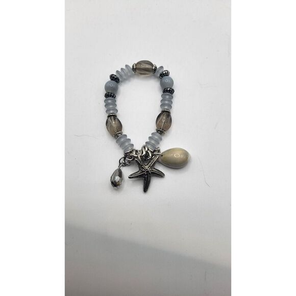 Artisan Beach Cowrie Shell and Starfish Bohemian Bracelet 6.5in - Picture 5 of 5
